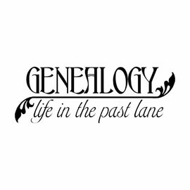 Vinyl Decal Sticker for Computer Wall Car Mac MacBook and More - Genealogy - Life in The Past Lane