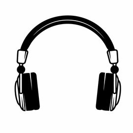 Vinyl Decal Sticker for Computer Wall Car Mac MacBook and More Music Beats Headphone Decal - Size 5.2 x 4.7 inches