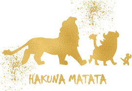 Lion King and Disney Inspired Set of 3 Poster Print Photo Quality - Nursery and Home Decor Made in USA - Frame not Included (8x10, Gold Set 1)