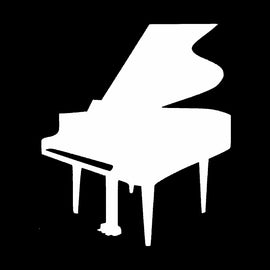 Vinyl Decal Sticker for Computer Wall Car Mac MacBook and More Music Decal - Grand Piano Decal - 5.2 x 4.5 inches