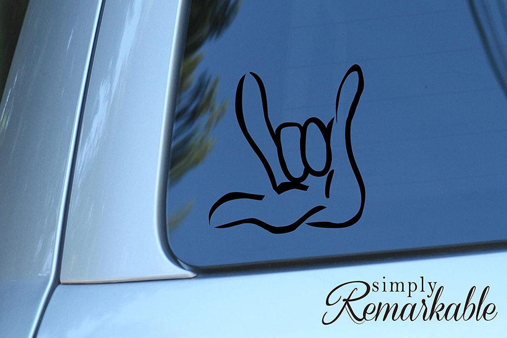 Vinyl Decal Sticker for Computer Wall Car Mac Macbook and More Sign Language"I Love You"