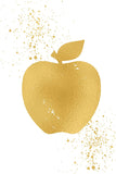 an Apple for The Teacher - Beautiful Photo Quality Poster Print in Gold - Perfect for Teachers and Classrooms - Made in The USA (8x10, Apple Gold)