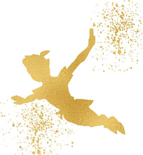 Load image into Gallery viewer, Gold Print Inspired by Peter Pan Flying - Gold Poster Print Photo Quality - Made in USA - Home Art Print -Frame not Included (8x10, Peter Flies)