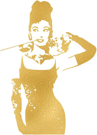 Breakfast at Tiffany's Audrey Hepburn Inspired - Poster Print Photo Quality - Made in USA - Frame not Included (8x10, Audrey Hepburn Gold)