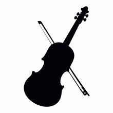 Load image into Gallery viewer, Vinyl Decal Sticker for Computer Wall Car Mac MacBook and More Music Symphony Violin Decal - Size - 5.25 x 4.5 inches