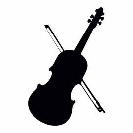 Vinyl Decal Sticker for Computer Wall Car Mac MacBook and More Music Symphony Violin Decal - Size - 5.25 x 4.5 inches