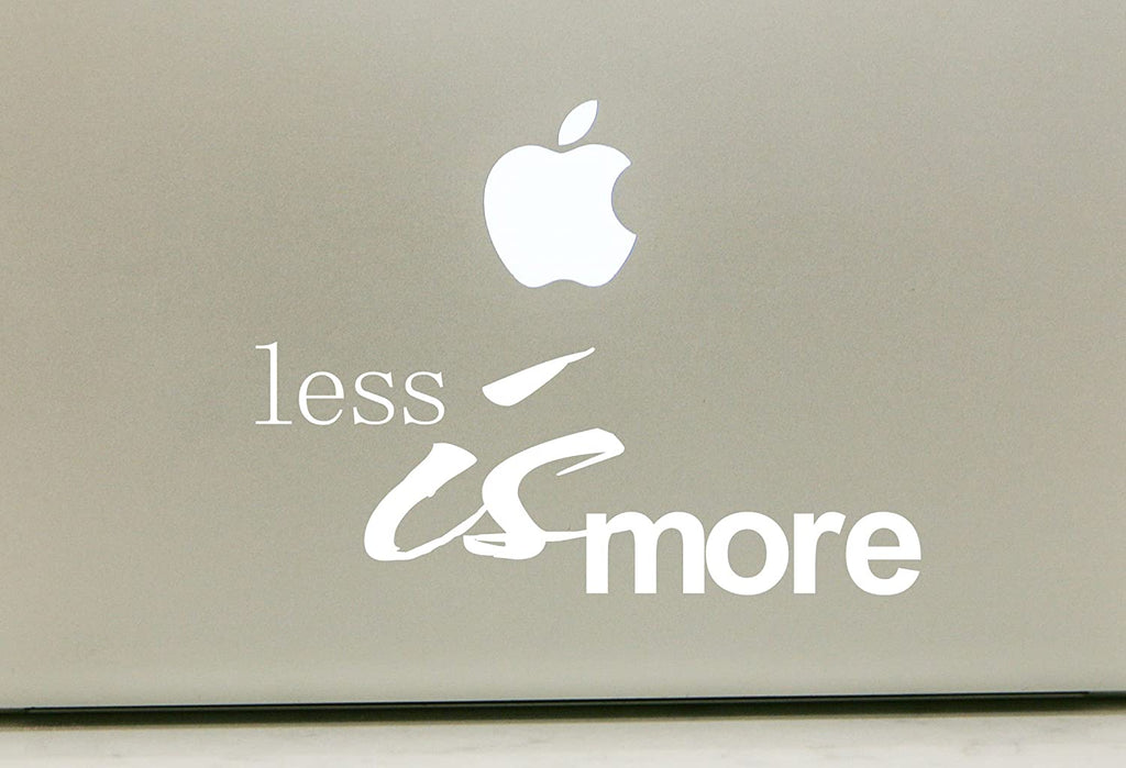 Vinyl Decal Sticker for Computer Wall Car Mac Macbook and More - Quote - Less Is More