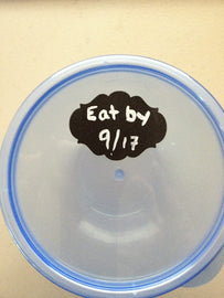 Reusable Chalk Labels - 20 Fancy Oval Shape Adhesive Chalkboard Stickers in 4 Sizes, Dishwasher Safe - Wipe Clean and Reuse, Organizing, Crafts, Personalized Hostess Gifts, Wedding Party Favors