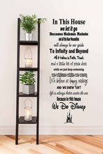 Load image into Gallery viewer, We Do Disney Wall Art. Large Wall Decal for Family Room, Kitchen or Play Room Wall Décor. USA Made Removable Vinyl Stickers and Gifts