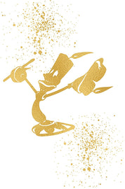 Lumiere The Candle Gold Print Inspired by Beauty and The Beast - Made in USA - Disney Inspired - Home Art Print -Frame not Included (8x10, BBCandle)