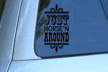 Load image into Gallery viewer, Vinyl Decal Sticker for Computer Wall Car Mac Macbook and More - Just Horse&#39;n Around