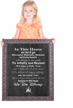 Load image into Gallery viewer, in This House We Do Disney - Poster Print Photo Quality - Made in USA - Disney Family House Rules - Frame not Included (16x20, Chalkboard Background)