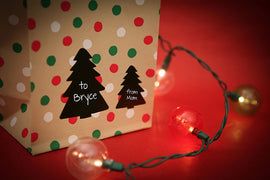 Reusable Chalk Labels - 32 Tree Shape Adhesive Chalkboard Stickers, Light Material with Removable Adhesive and Smooth Writing Surface, 3 Sizes From 1