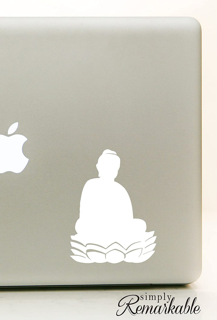 Vinyl Decal Sticker for Computer Wall Car Mac MacBook and More Spiritual Sticker Buddah Decal - Size 5.2 x 6.8 inches