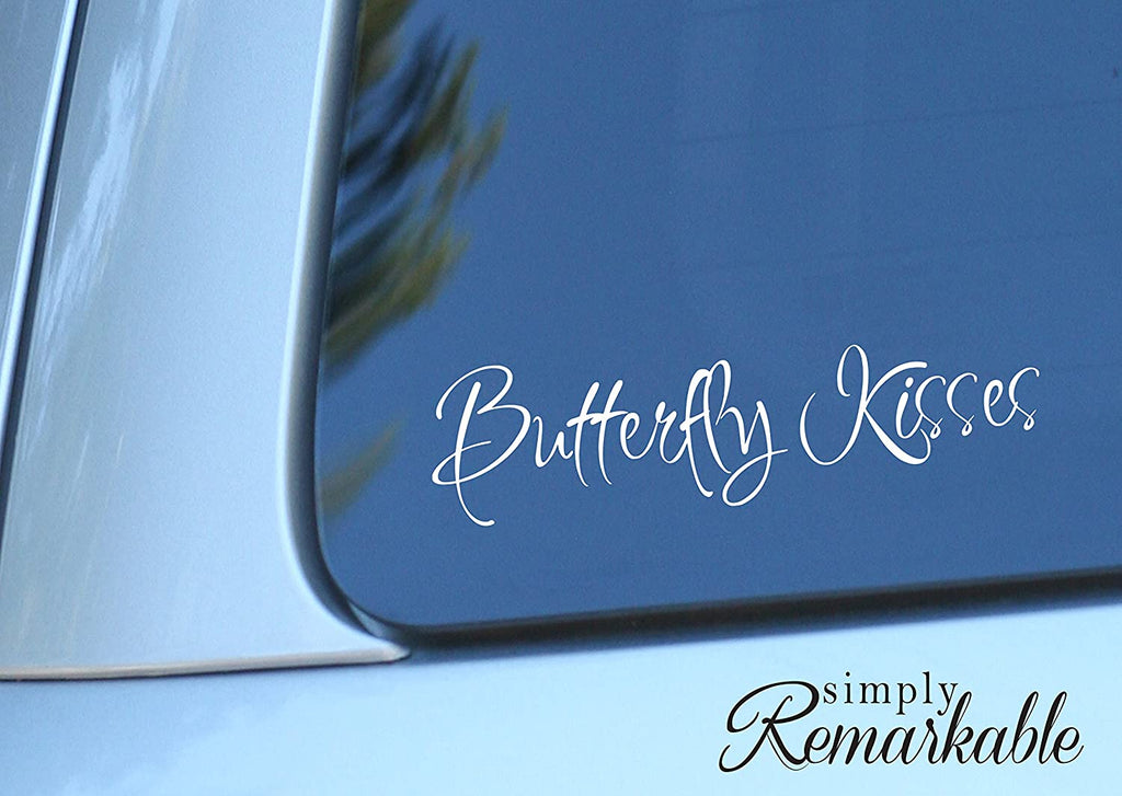 Vinyl Decal Sticker for Computer Wall Car Mac Macbook and More - Butterfly Kisses