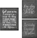 Set of 3 AA Poster Prints - Photo Quality - Inspirational Wall Art for Alcoholics Anonymous, AA, Narcotics Anonymous, NA - Made in USA (8x10, 3 Pack Prayer 1)