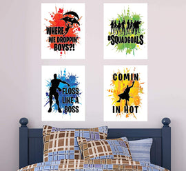 Gaming Dances Wall Art Print. Name that dance with this video game poster (Set of 4 8