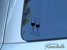 Load image into Gallery viewer, Vinyl Decal Sticker for Computer Wall Car Mac MacBook and More - Wineglasses - 5.2 x 2.6 inches