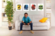 Load image into Gallery viewer, Video Gaming Wall Art Prints (Set of 4). Family Kids Home Wall Décor, USA Made Poster Gifts for Boy Girl Gamers. Decorate Bedroom, Fort or Video Game Room. Unframed (8&quot; x 10&quot;, Set 3)