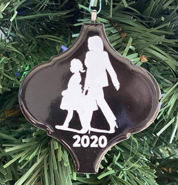 Kamala Harris Silhouette Christmas Ornament - 2020 Ornament Christmas Tree Decor Porcelain Tile