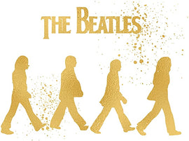 Inspired by The Beatles - Poster Print Photo Quality - Made in USA - John Lennon, Paul McCartney, George Harrison and Ringo Starr -Frame not Included (8x10, Beatles Walking Gold)