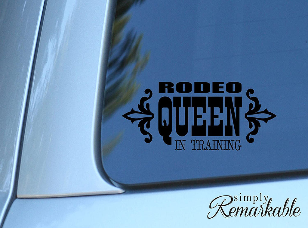 Vinyl Decal Sticker for Computer Wall Car Mac MacBook and More - Rodeo Queen in Training - 7 x 3.25 inches