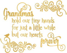 Load image into Gallery viewer, Grandmas Hold Our Hearts - Beautiful Gold Photo Quality Poster Print - Gift for Grandparents, Grandma, Grandmother, and Family - Made in The USA (8x10, Grandma&#39;s Heart - Gold)