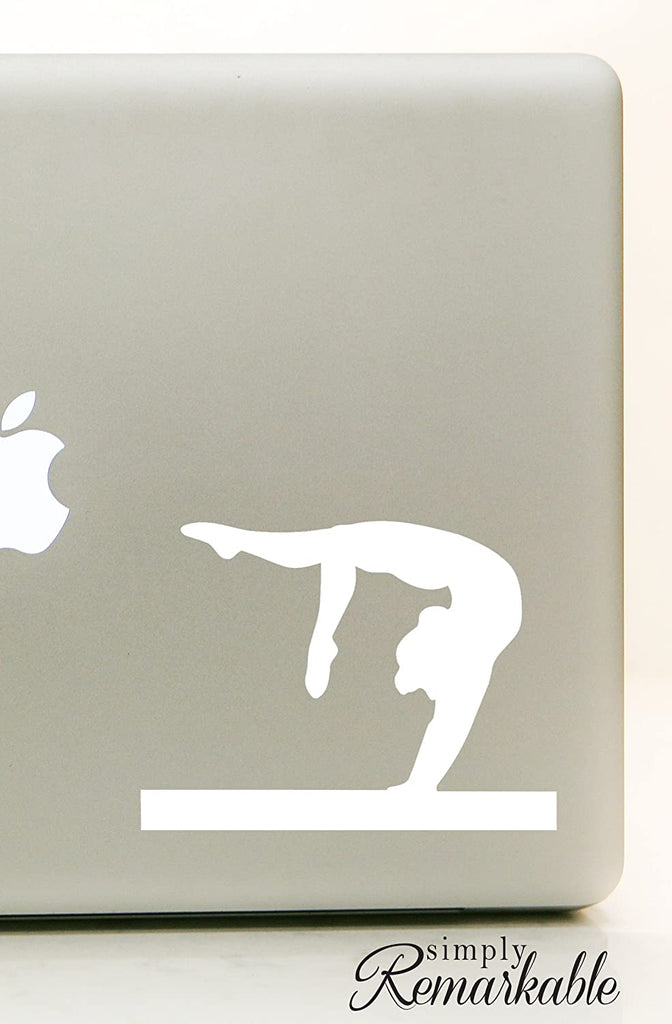 Vinyl Decal Sticker for Computer Wall Car Mac MacBook and More Sports Sticker Gymnast Decal Gymnastics - Size 5.2 x 4 inches