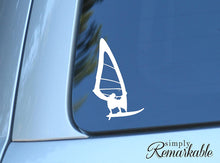 Load image into Gallery viewer, Vinyl Decal Sticker for Computer Wall Car Mac MacBook and More Sports Windsurfing Decal - Size - 5.3 x 3.2 inches