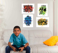 Load image into Gallery viewer, Video Gaming Wall Art Prints (Set of 4). Family Kids Home Wall Décor, USA Made Poster Gifts for Boy Girl Gamers. Decorate Bedroom, Fort or Video Game Room. Unframed (8&quot; x 10&quot;, Set 2)