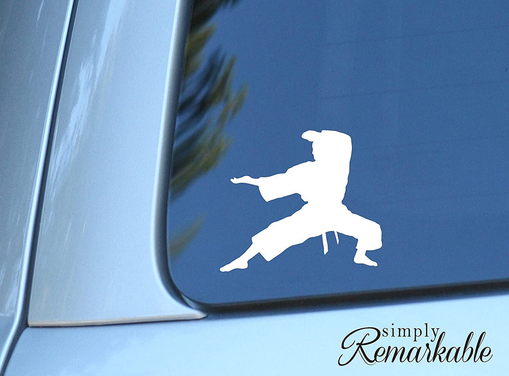 Vinyl Decal Sticker for Computer Wall Car Mac MacBook and More Sports Sticker - Karate Decal - Size 5.2 x 4.6 inches