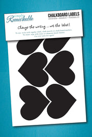 The Vinyl Wall Reusable Chalk Labels - 12 Medium Heart Shape 3