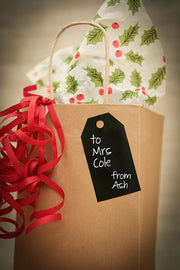 Reusable Chalk Labels - 30 Gift Tag Shape Adhesive Chalkboard Stickers, Gifts, Wedding and Party Favors, Crafts, Organizing