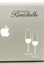 Load image into Gallery viewer, Vinyl Decal Sticker for Computer Wall Car Mac MacBook and More - Wineglasses - 5.2 x 2.6 inches