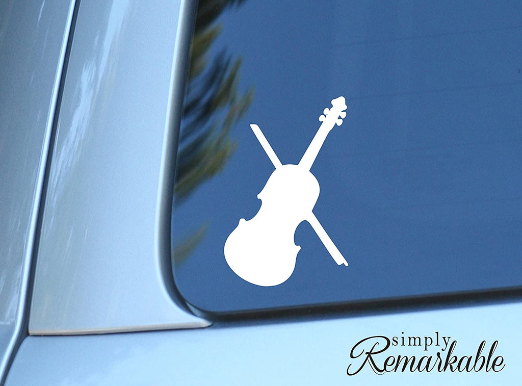 Vinyl Decal Sticker for Computer Wall Car Mac MacBook and More Music Symphony Violin Decal - Size - 5.25 x 4.5 inches
