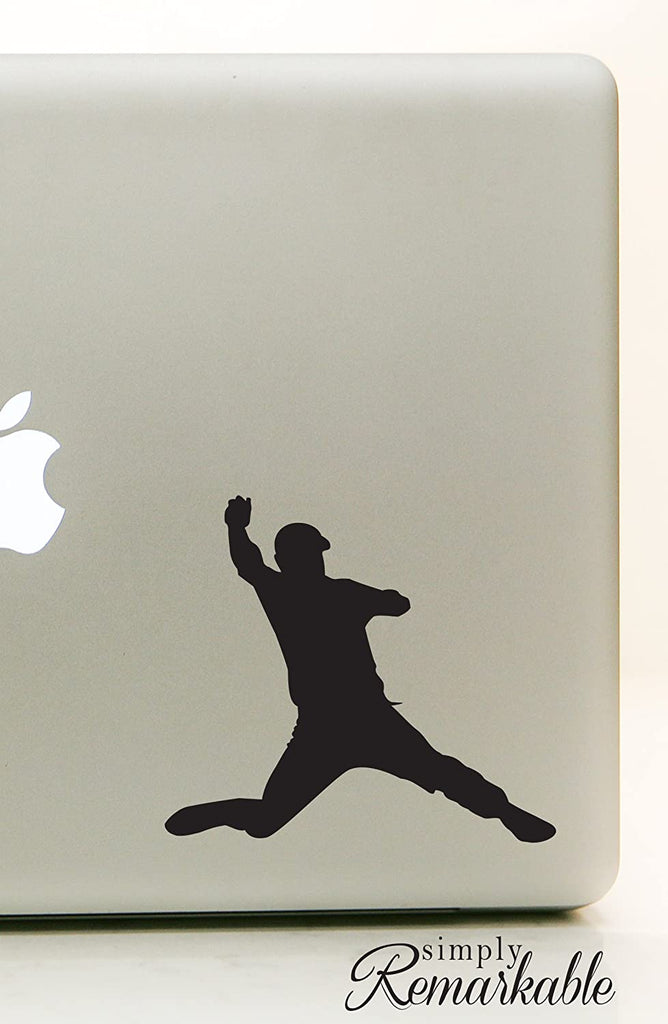 Vinyl Decal Sticker for Computer Wall Car Mac MacBook and More Sports Sticker Baseball Player Decal Size 5.2 x 6 inches