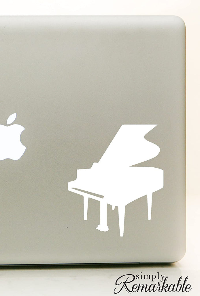 Vinyl Decal Sticker for Computer Wall Car Mac MacBook and More Music Decal - Grand Piano Decal - 5.2 x 4.5 inches