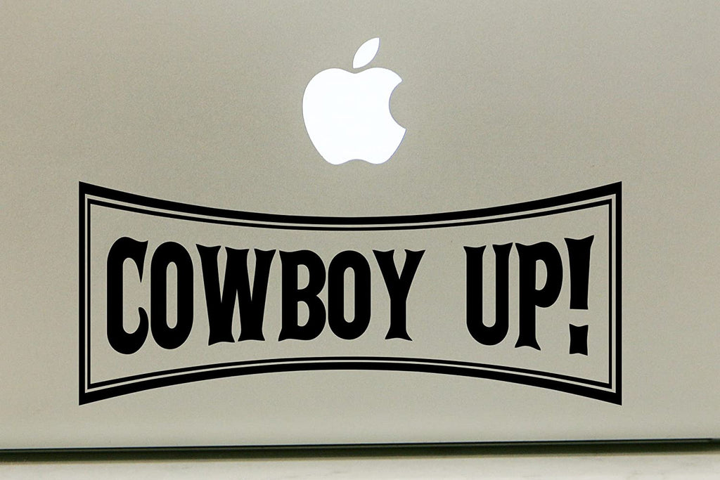 Vinyl Decal Sticker for Computer Wall Car Mac Macbook and More - Cowboy Up