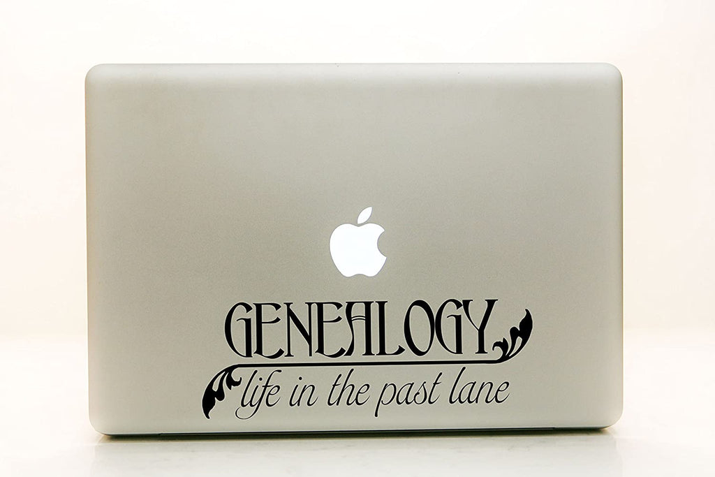 Vinyl Decal Sticker for Computer Wall Car Mac MacBook and More - Genealogy - Life in The Past Lane