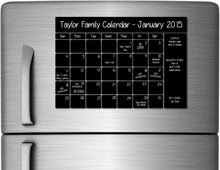 Load image into Gallery viewer, Chalkboard Sticker Calendar Wall Decal with Notes Area and Liquid Chalk Pen Chalkboard Marker (16&quot;x11&quot;)