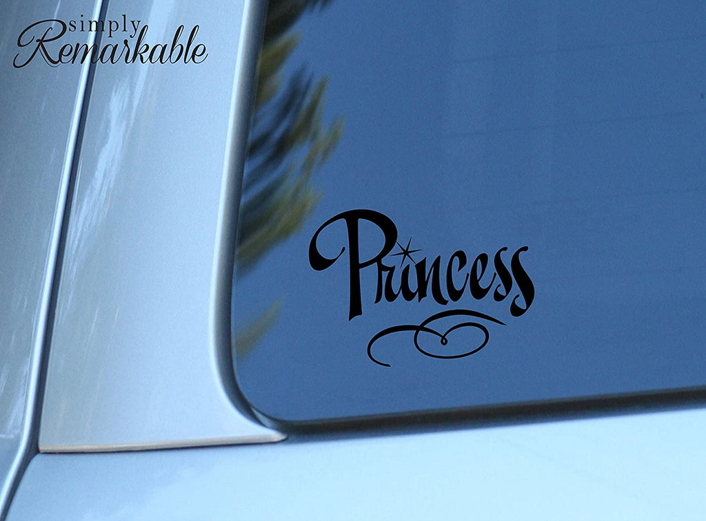 Vinyl Decal Sticker for Computer Wall Car Mac MacBook and More - Princess - 5.2 x 3.7 inches