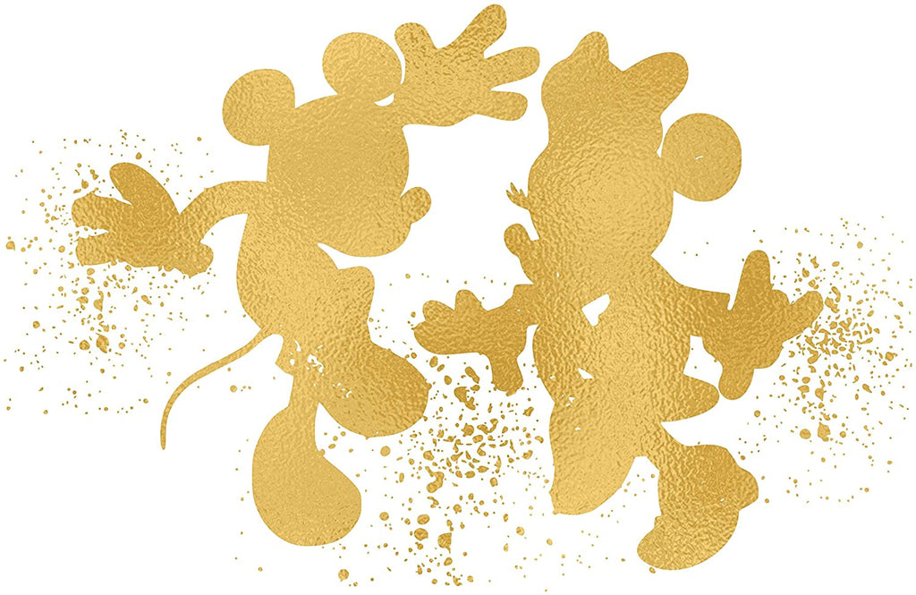 Gold Print Inspired by Mickey and Minnie Mouse Love and Friendship - Gold Poster Print Photo Quality - Made in USA - Disney Inspired - Home Art Print -Frame not included (8x10, 3 Pack)