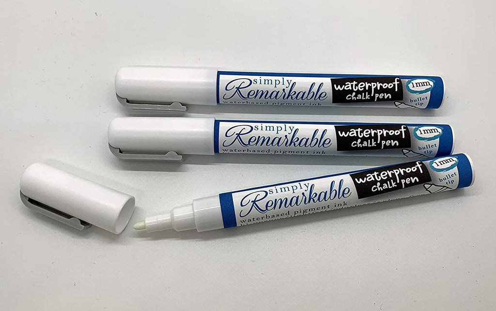 Waterproof Chalk Pen to Write or Draw Custom Labels, Tags and More (Set of 3-1mm, White)