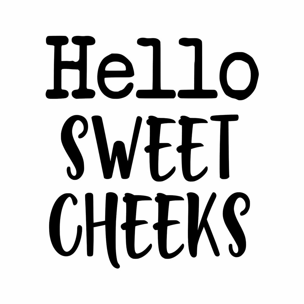 "Hello Sweet Cheeks" Good Morning Vinyl Decal for Bathroom, Kitchen, Restaurant, Mirror, School, Wall Sign Decor Gifts. Promotes Virus Safety Health Hygiene