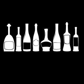 Vinyl Decal Sticker for Computer Wall Car Mac Macbook and More - Wine Bottles Border