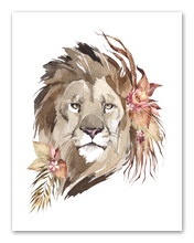 Load image into Gallery viewer, Loin Tiger &amp; Garaph Safari Animal Nursery Wall Art Prints Set - Home Decor For Kids, Child, Children, Baby or Toddlers Room - Gift for Newborn Baby Shower | Set of 4 - Unframed- 8x10 Photos