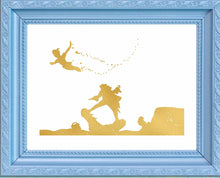 Load image into Gallery viewer, Gold Print Inspired by Peter Pan and Captain Hook - Gold Poster Print Photo Quality - Made in USA - Home Art Print -Frame not Included (8x10, Peter Hook Croc)