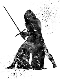 Kylo Ren Black Print - Inspired by Star Wars - Poster Print Photo Quality - Made in USA - Home Art Print -Frame not Included (8x10, Kylo Ren - Black)