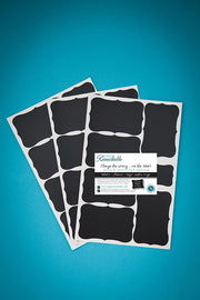 Reusable Chalk Labels and Liquid Chalk Pen Bonus Pack Includes 100 Fancy Rectangle Label Stickers 3.25