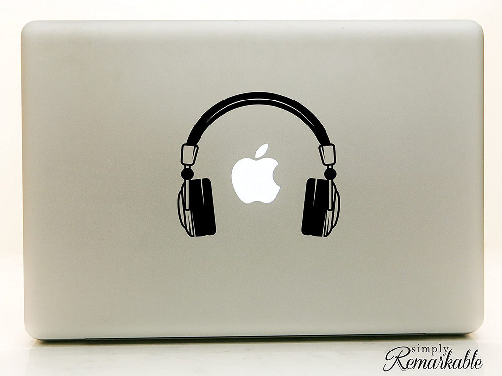 Vinyl Decal Sticker for Computer Wall Car Mac MacBook and More Music Beats Headphone Decal - Size 5.2 x 4.7 inches